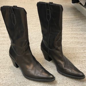 Bronze cowboy boots